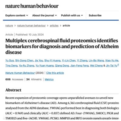 YWHAG，一种AD检测BioMarker
